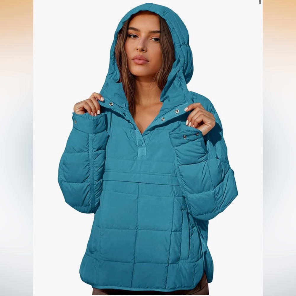 Oversized Quilted Dolman Hooded Pullover